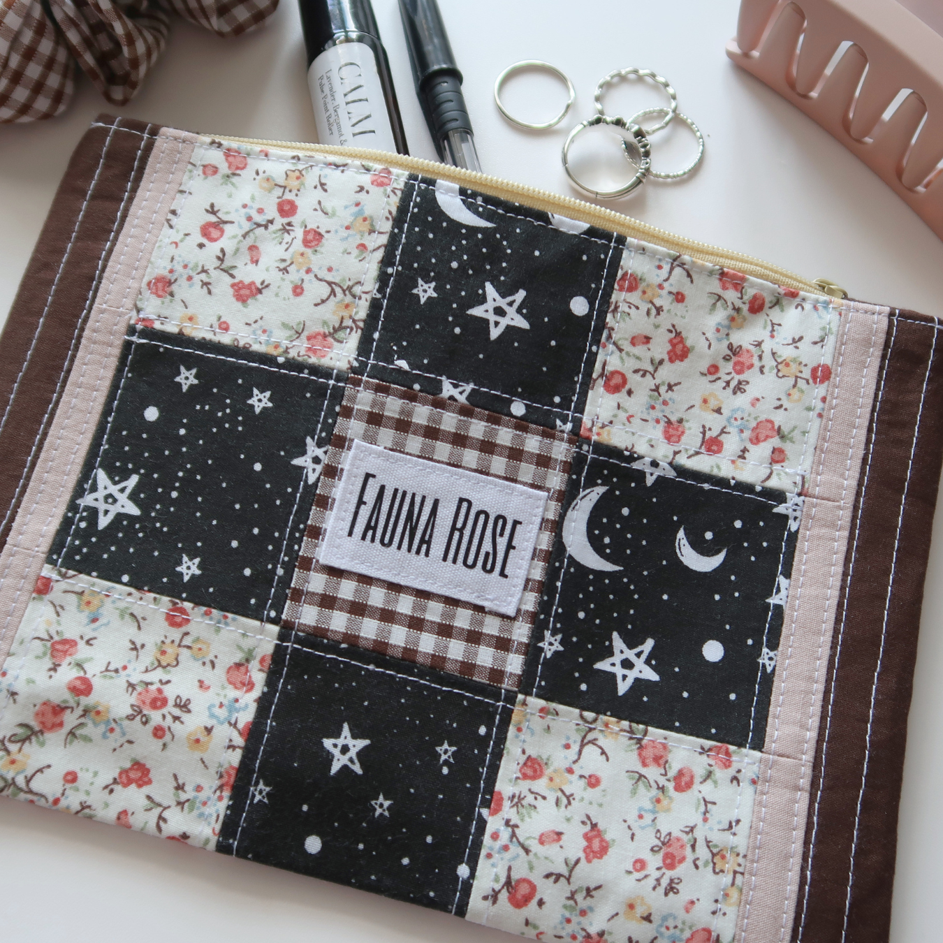 Dakota - Small Patchwork Zipper Pouch