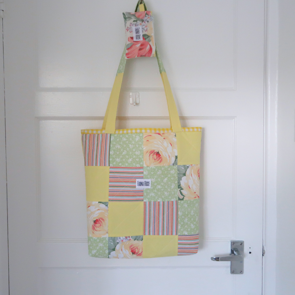 Summer Rose Tote Bag & Matching Mini Coin Pouch