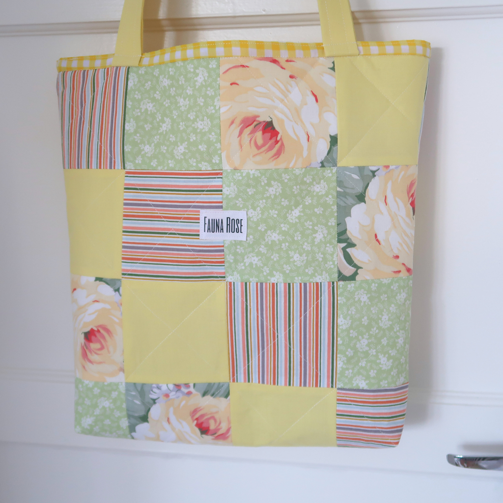 Summer Rose Tote Bag & Matching Mini Coin Pouch