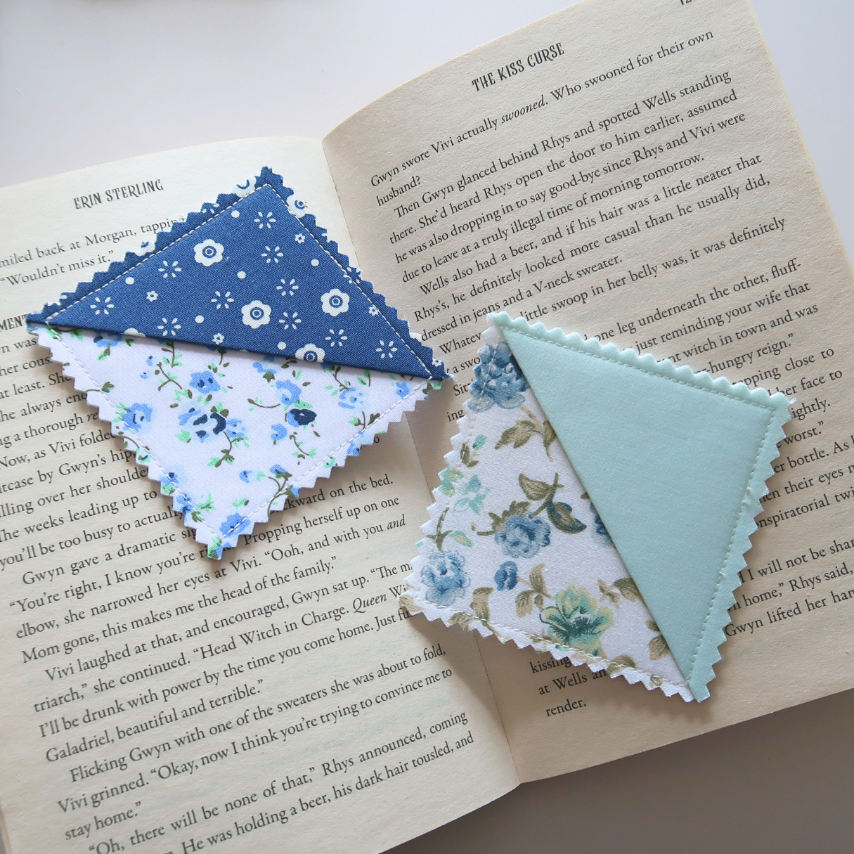 Blue Corner Bookmarks