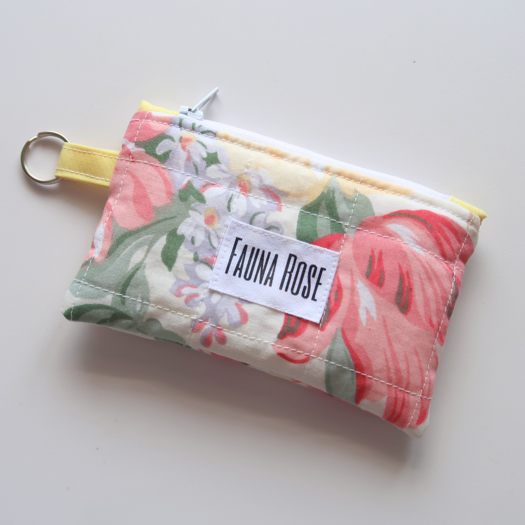Summer Rose Tote Bag & Matching Mini Coin Pouch