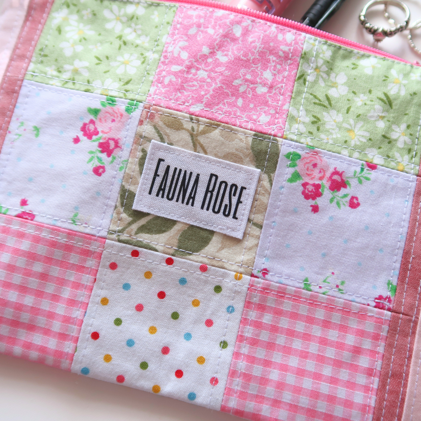 Meadow - Small Patchwork Zipper Pouch