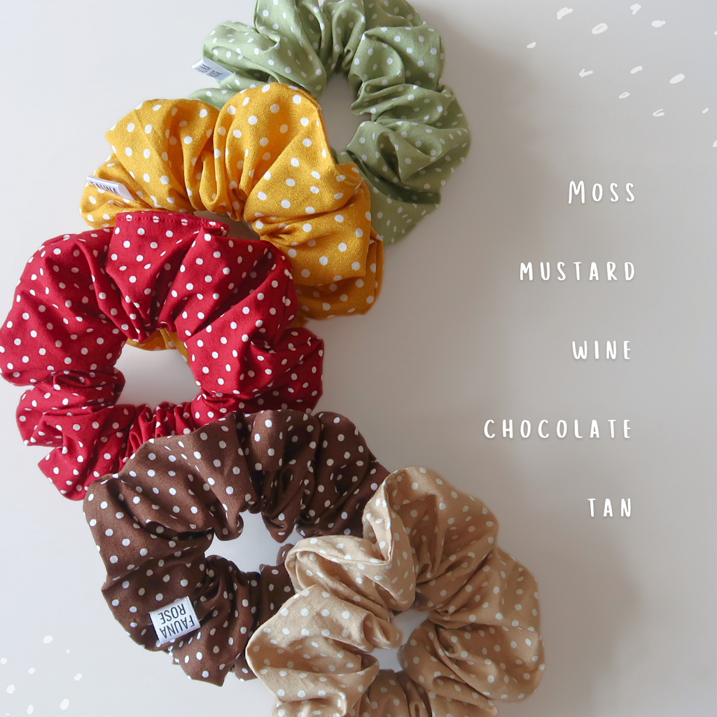 Polka Dot Mini Scrunchies