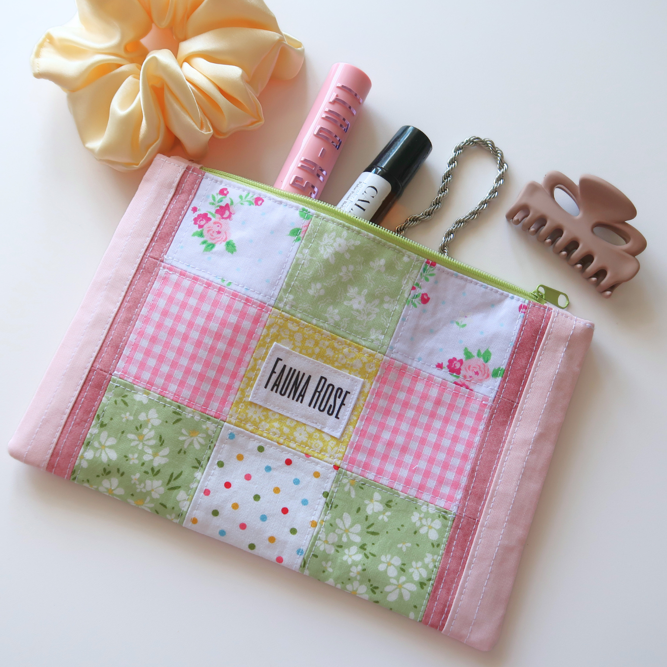 Jolene - Small Patchwork Zipper Pouch