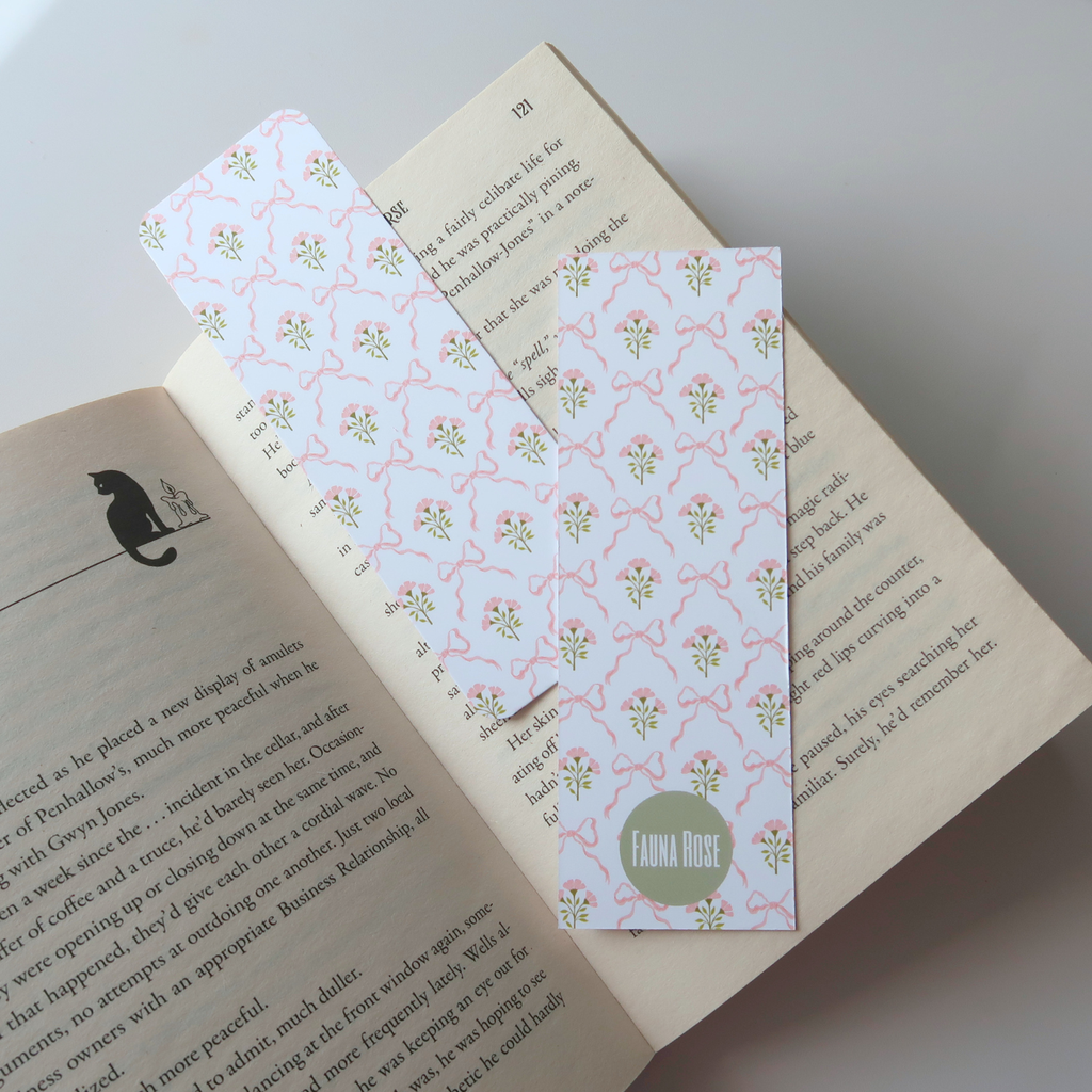 Coquette Floral Bookmark