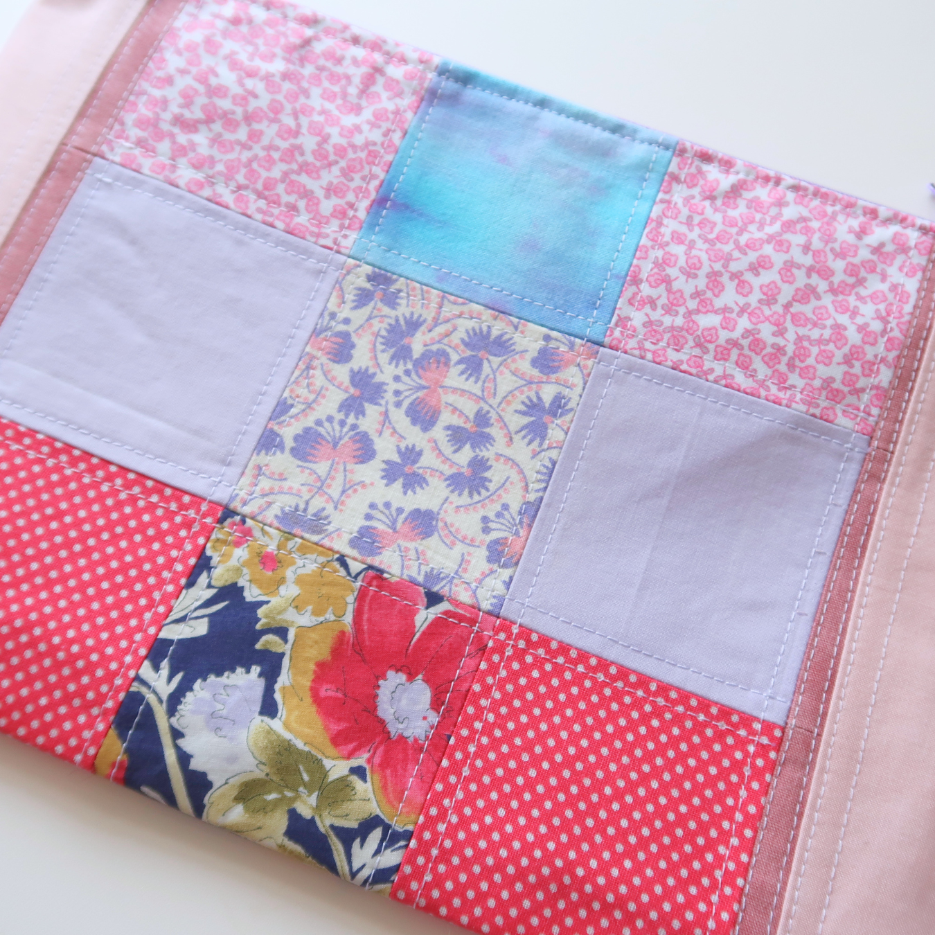 Taylor - Large Patchwork Zipper Pouch