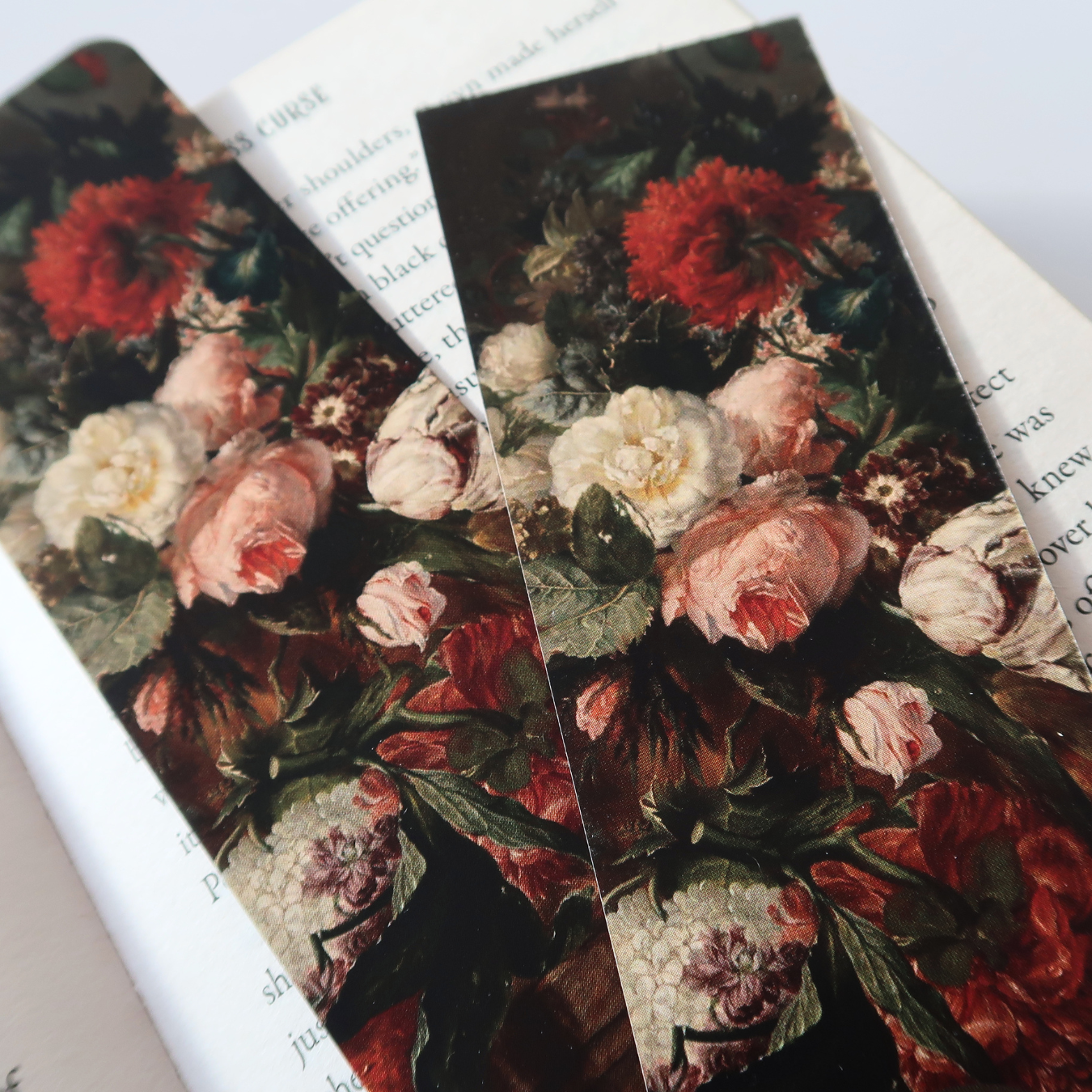 Dark Floral Bookmark