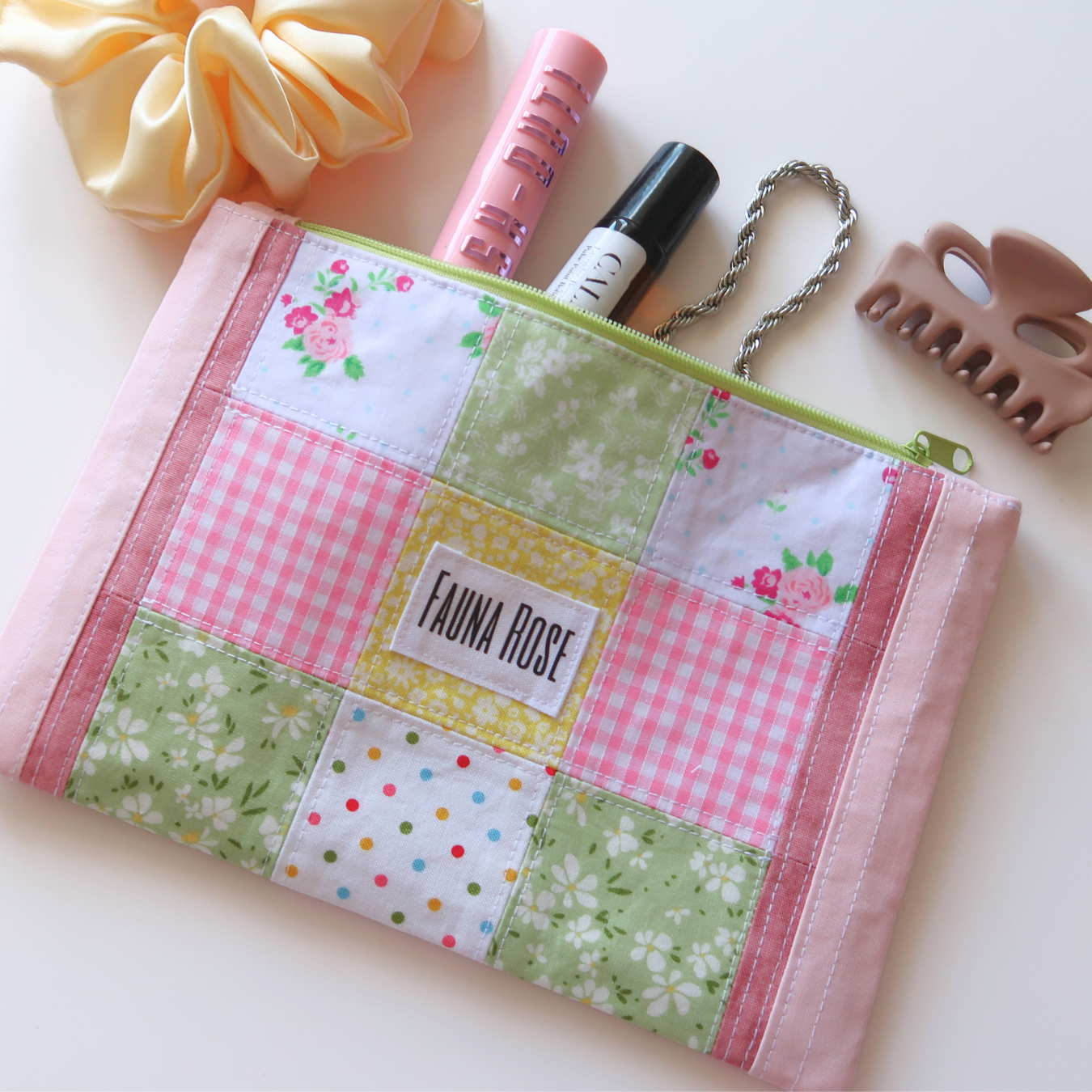 Jolene - Small Patchwork Zipper Pouch