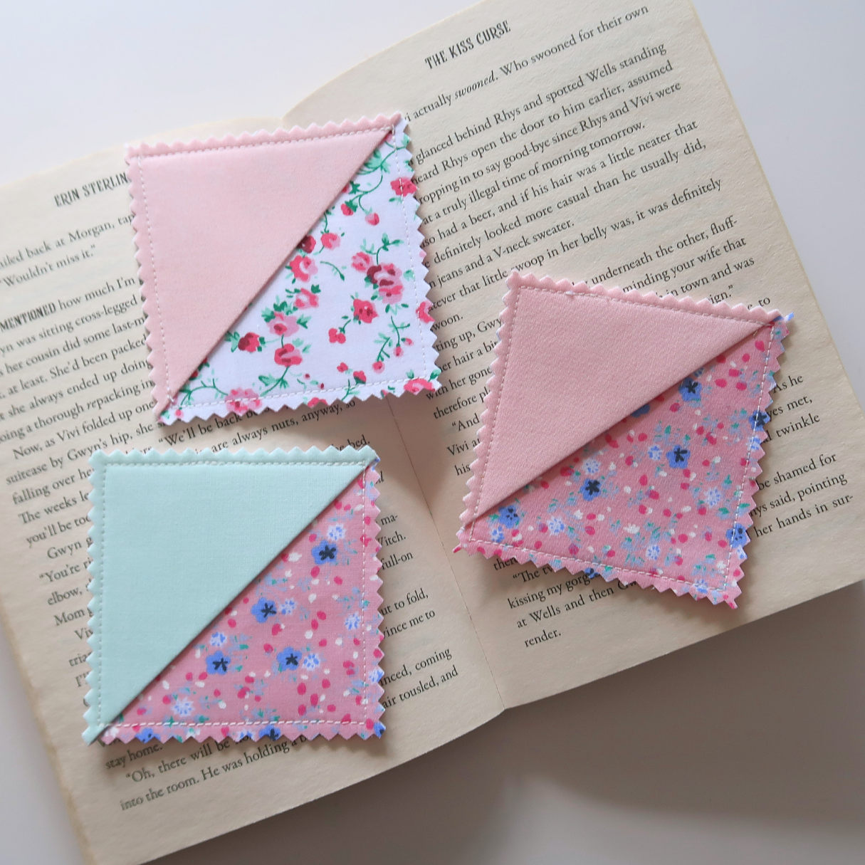 Pink Corner Bookmarks