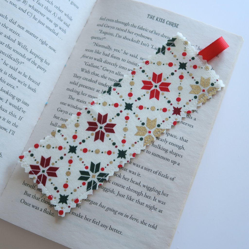 Christmas Snowflake Fabric Bookmark