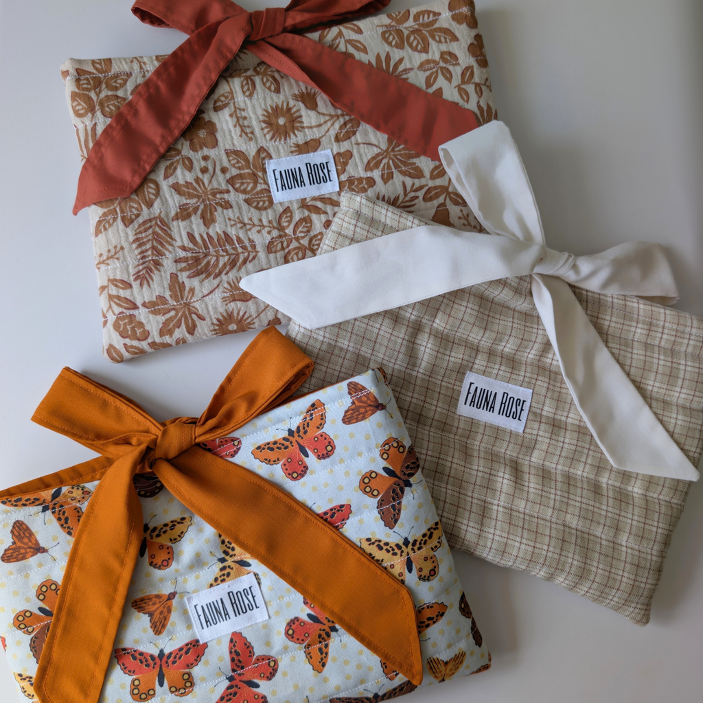 Cream Check Book Sleeve - Medium
