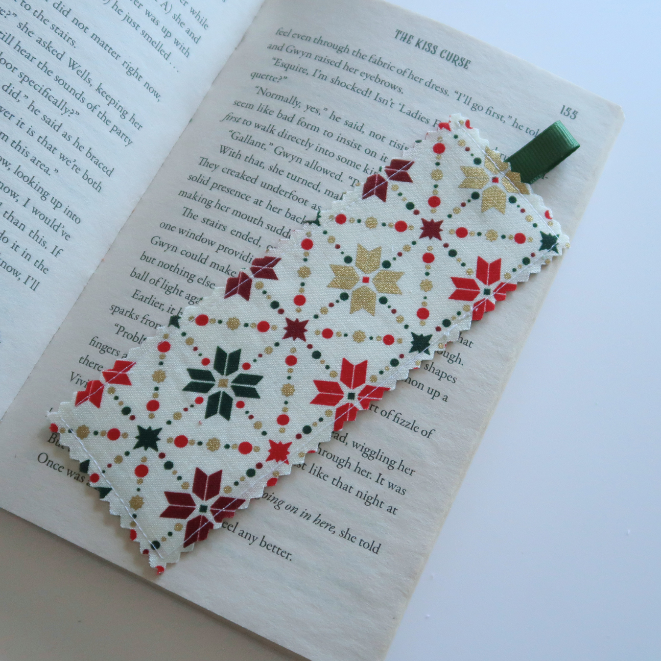 Christmas Snowflake Fabric Bookmark