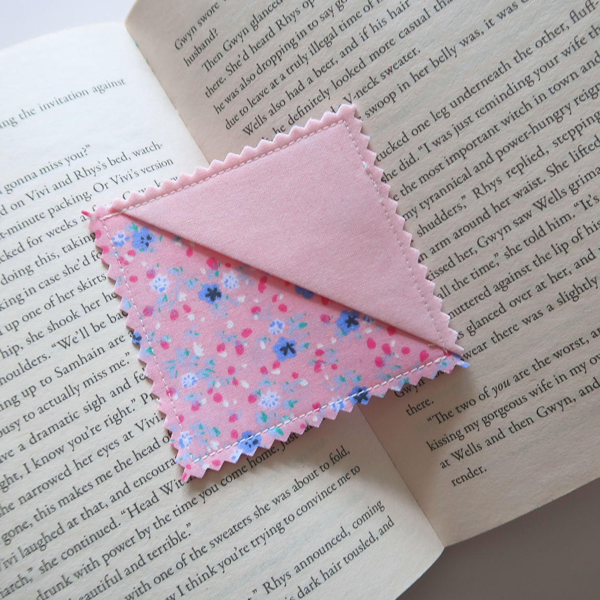 Pink Corner Bookmarks