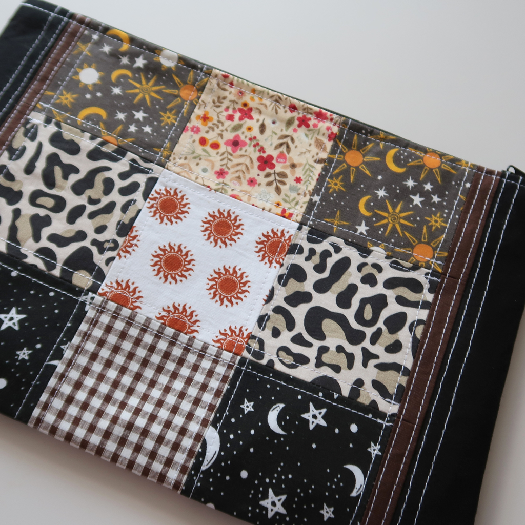 Carter - Large Patchwork Zipper Pouch