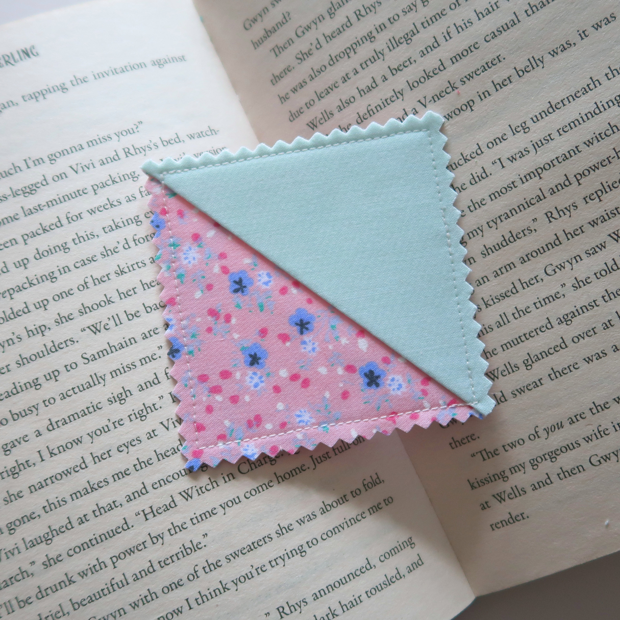 Pink Corner Bookmarks