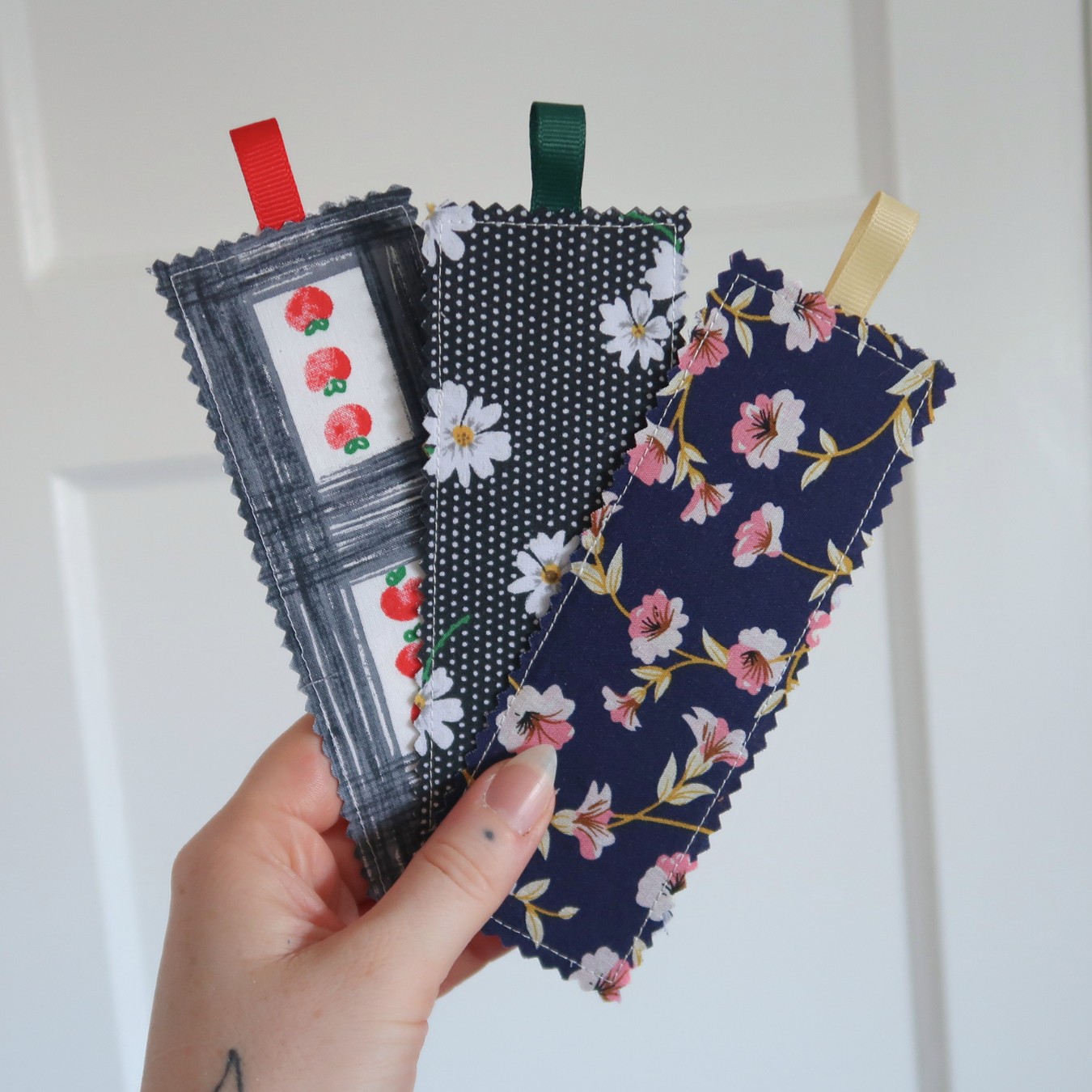 Dark Blue Vibes Fabric Bookmark