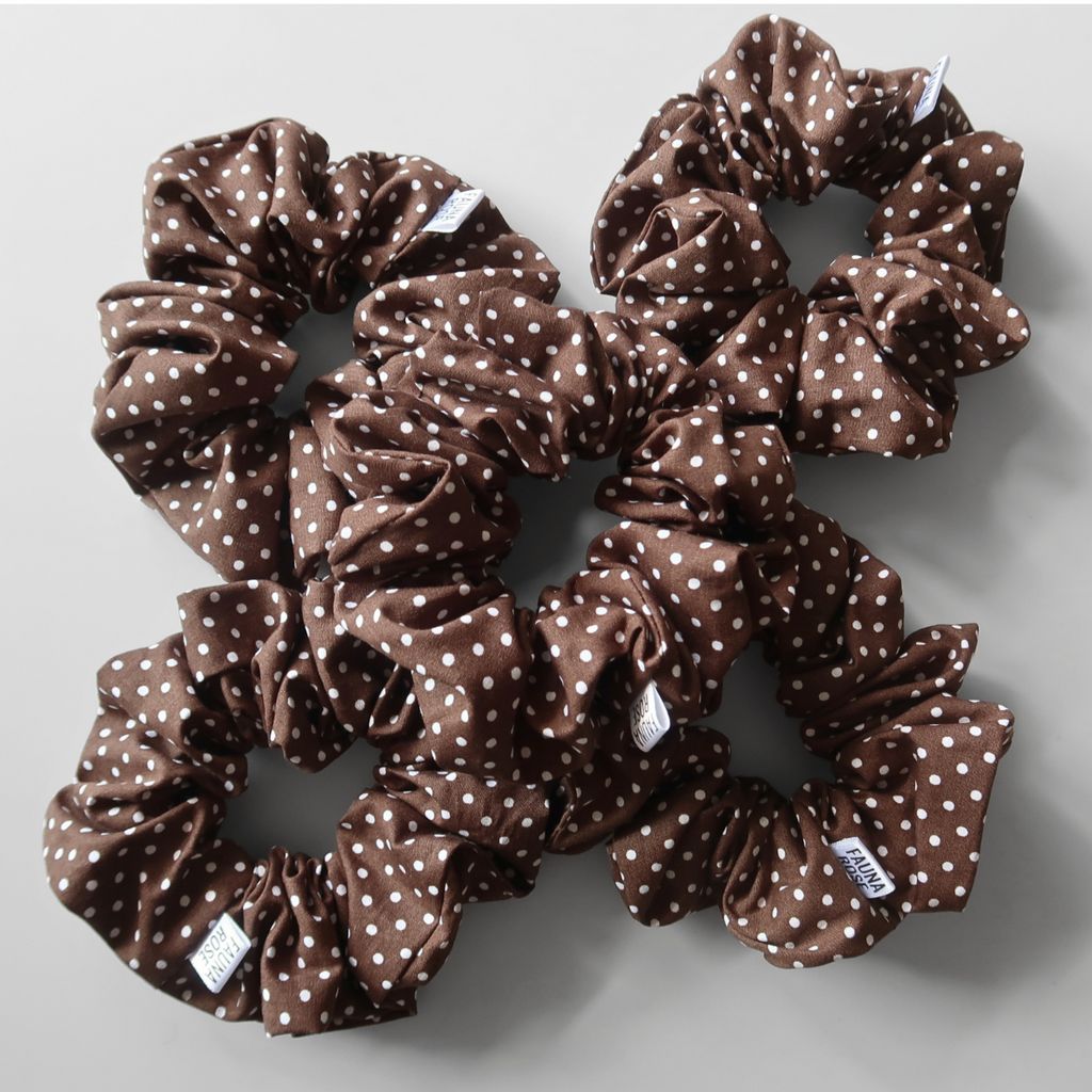Polka Dot Mini Scrunchies