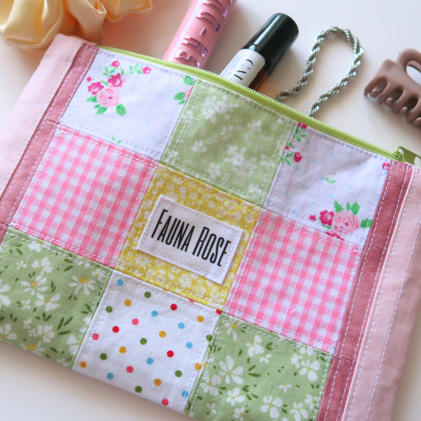 Jolene - Small Patchwork Zipper Pouch
