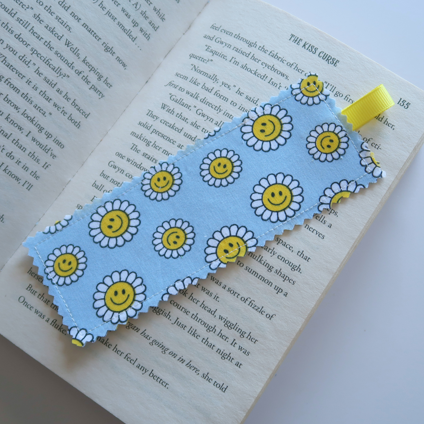 Blue Vibes Fabric Bookmark