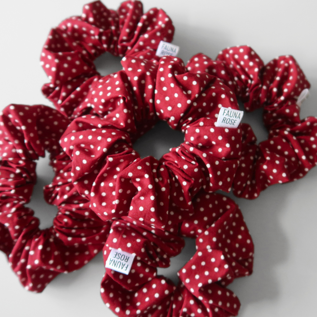 Polka Dot Mini Scrunchies