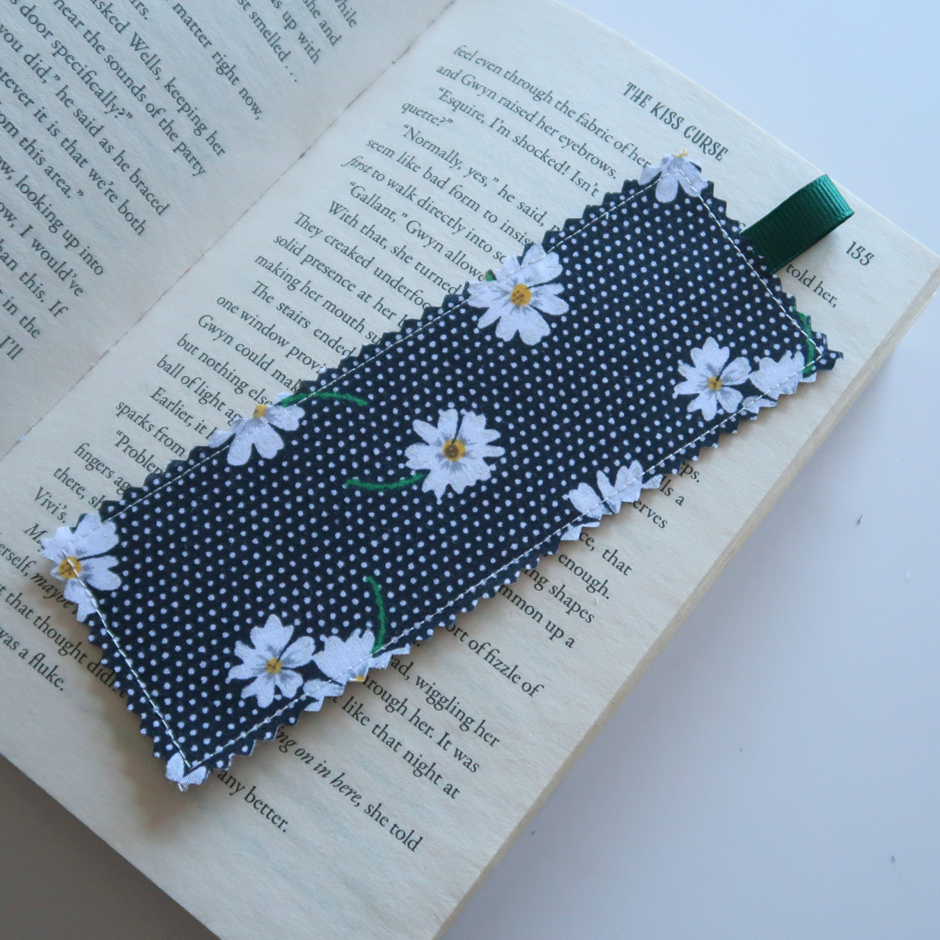 Dark Blue Vibes Fabric Bookmark