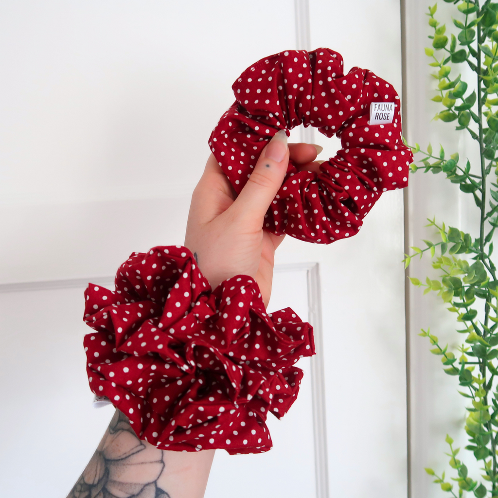 Polka Dot Mini Scrunchies