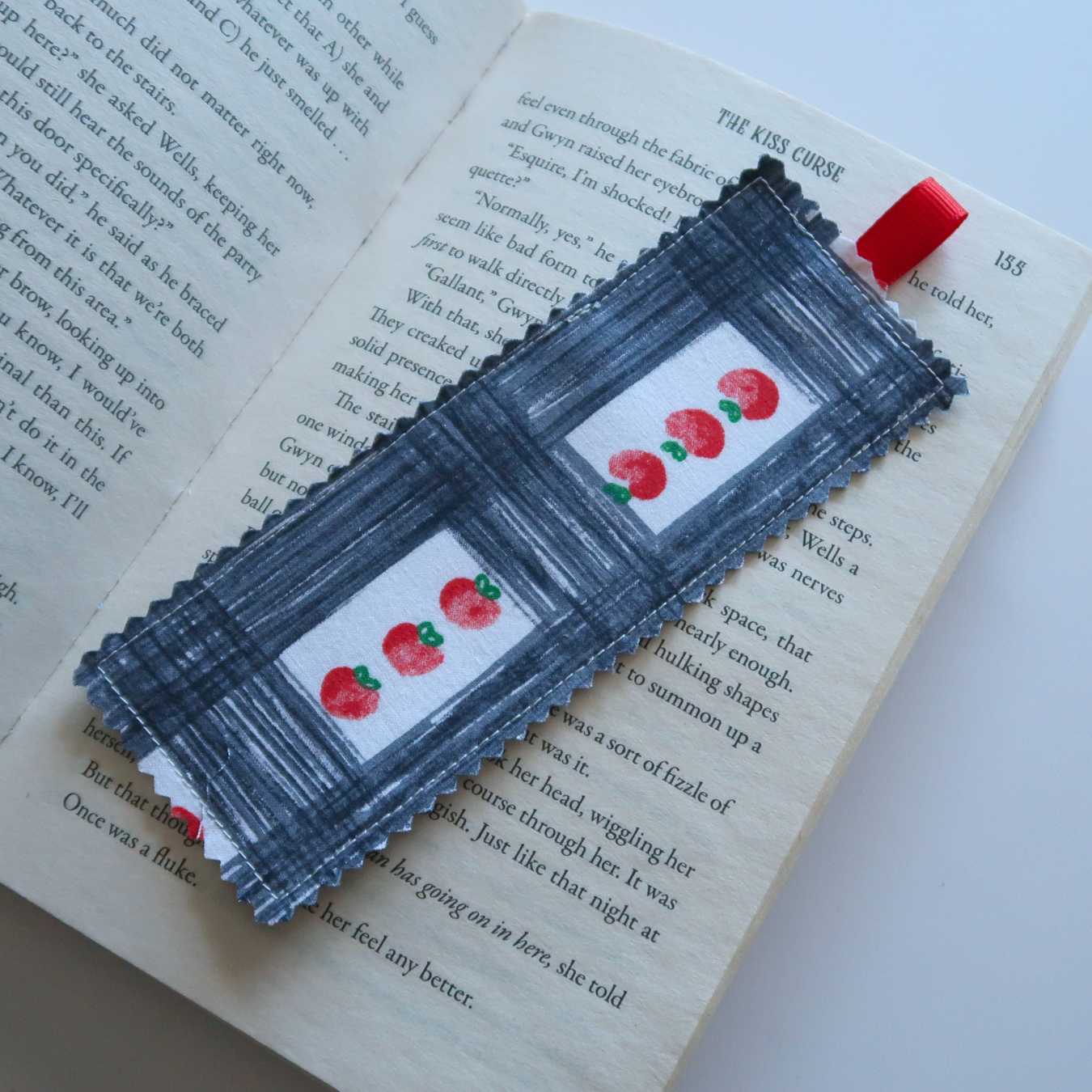 Dark Blue Vibes Fabric Bookmark
