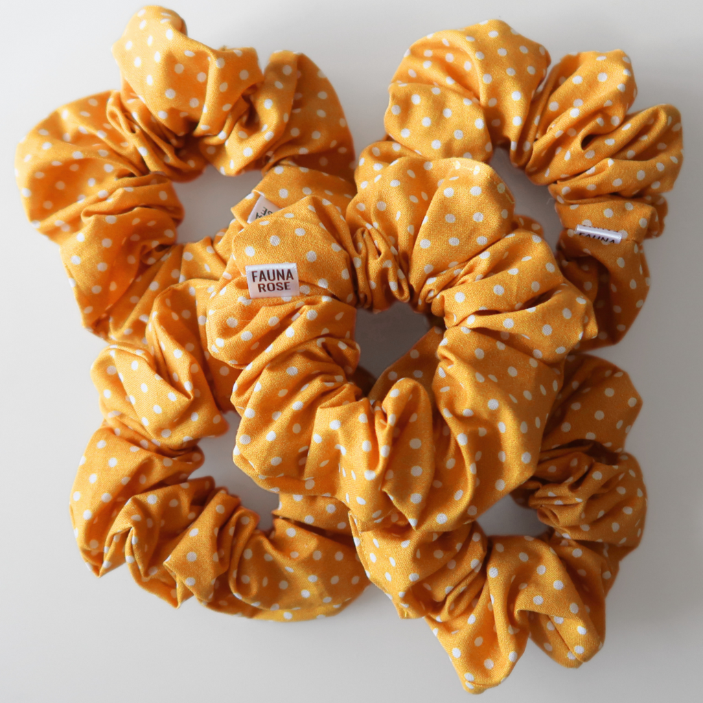 Polka Dot Mini Scrunchies