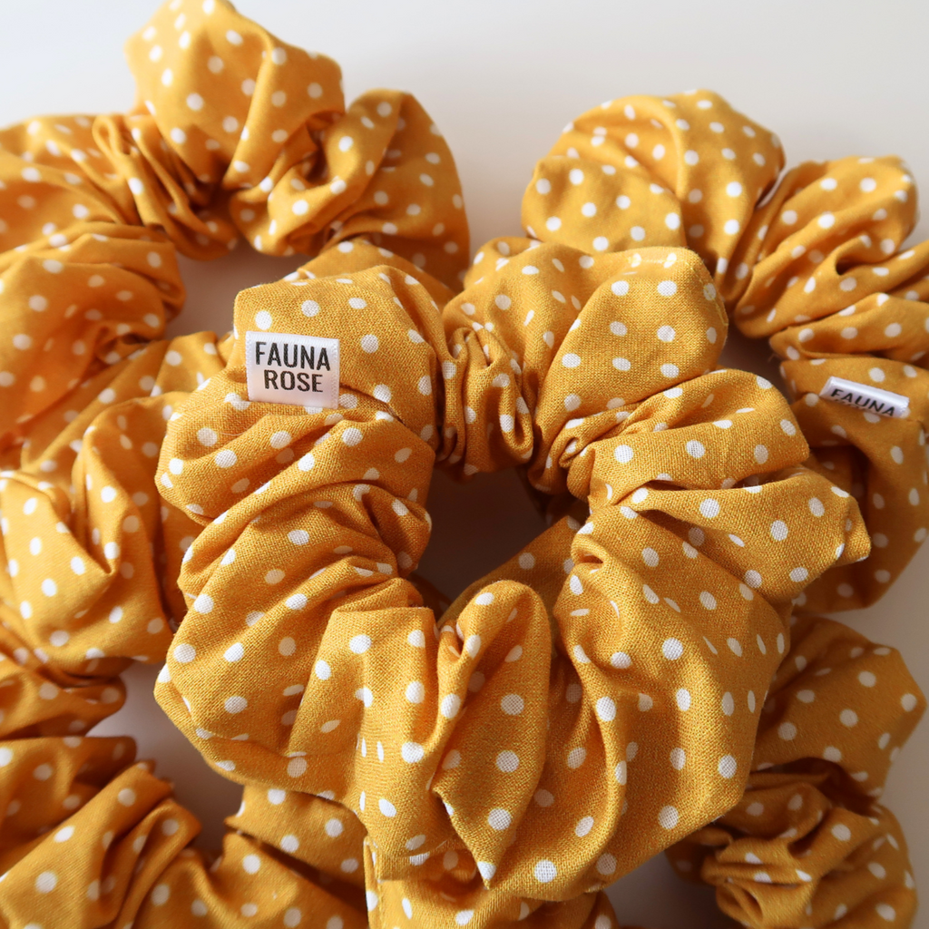 Polka Dot Mini Scrunchies