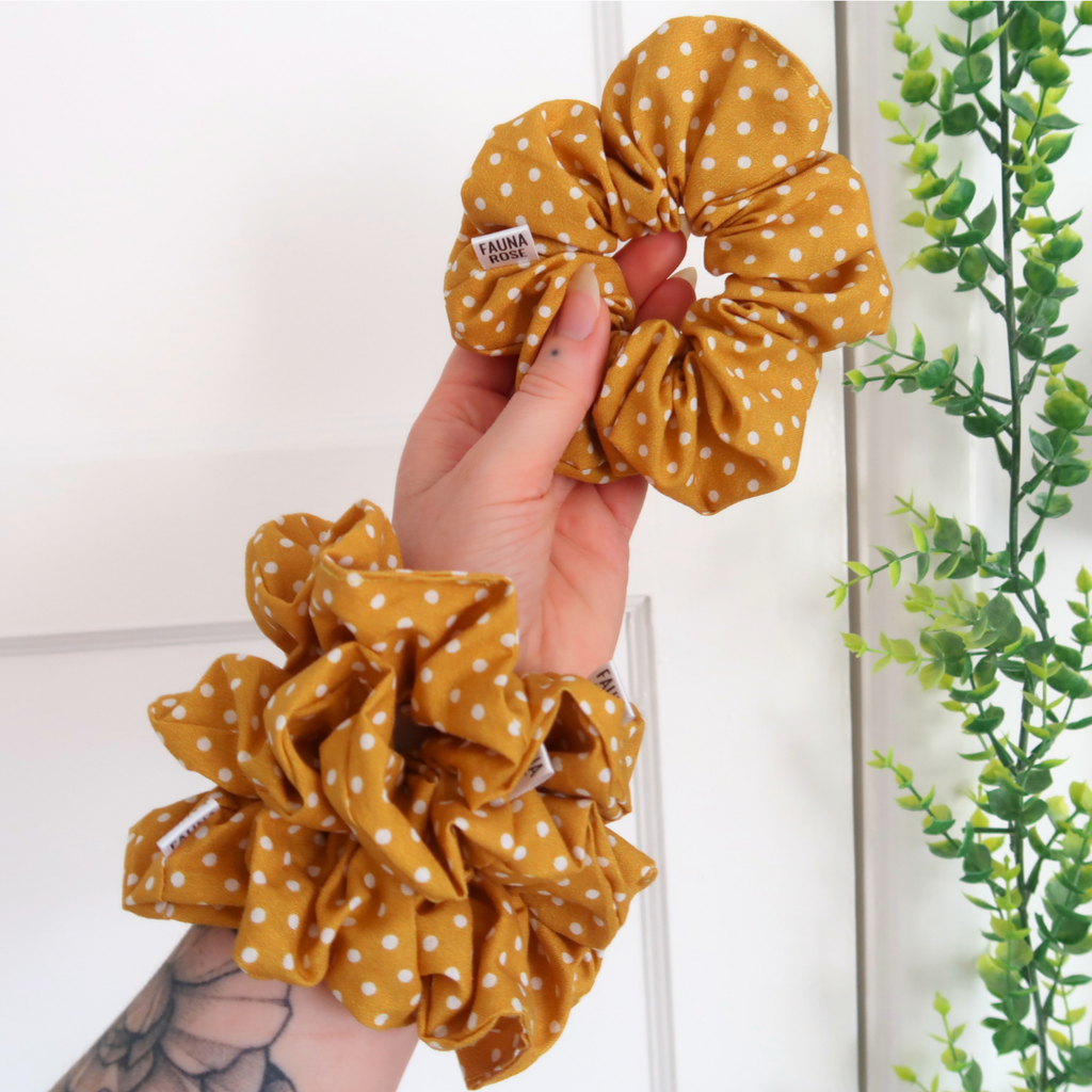 Polka Dot Mini Scrunchies