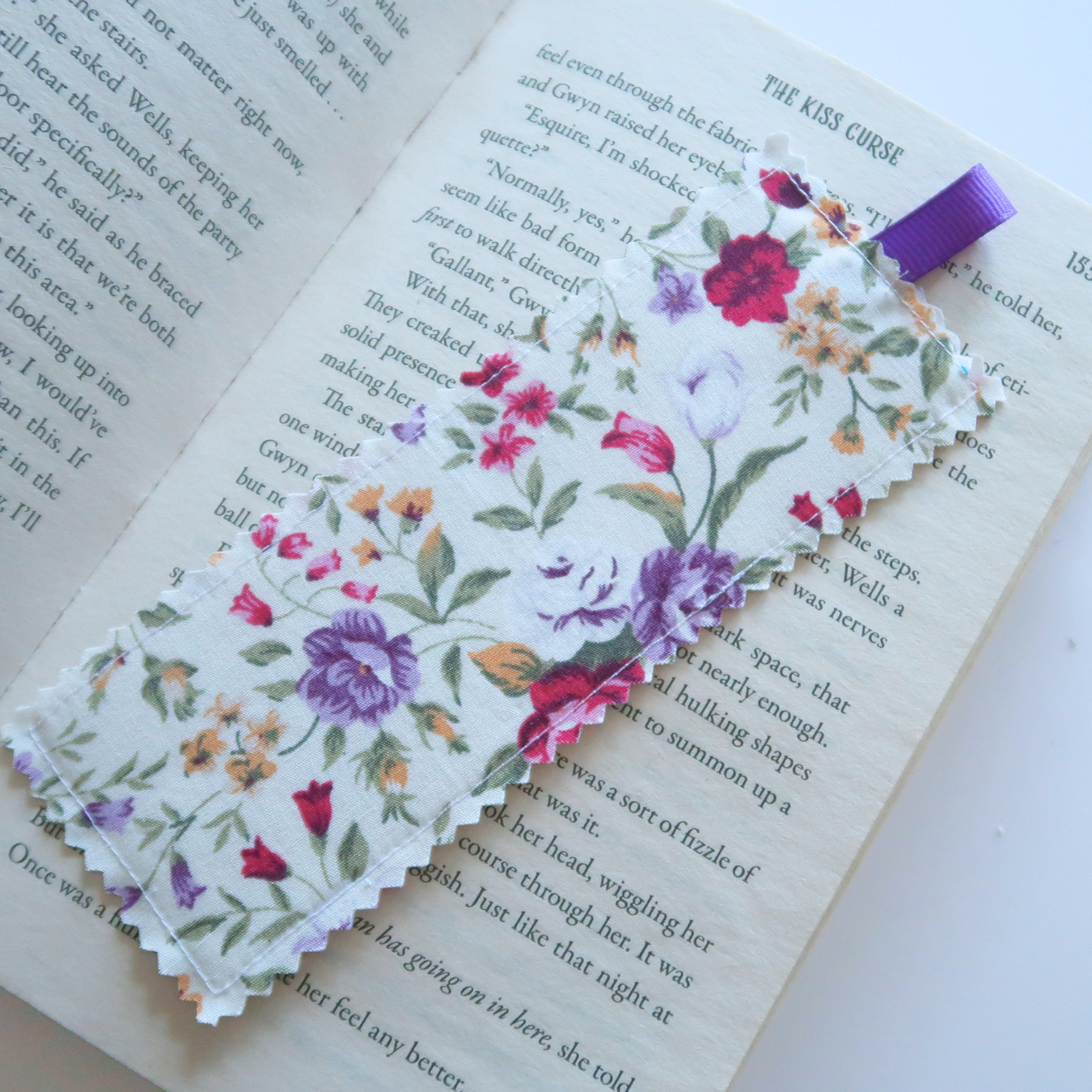 Floral Garden Fabric Bookmark