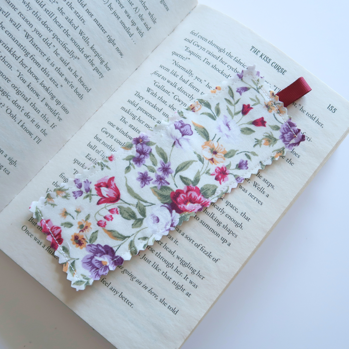 Floral Garden Fabric Bookmark