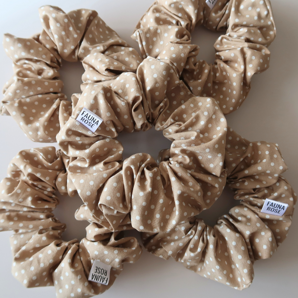 Polka Dot Mini Scrunchies
