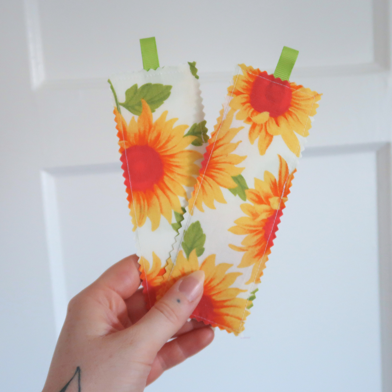 Sunflower Fabric Bookmark