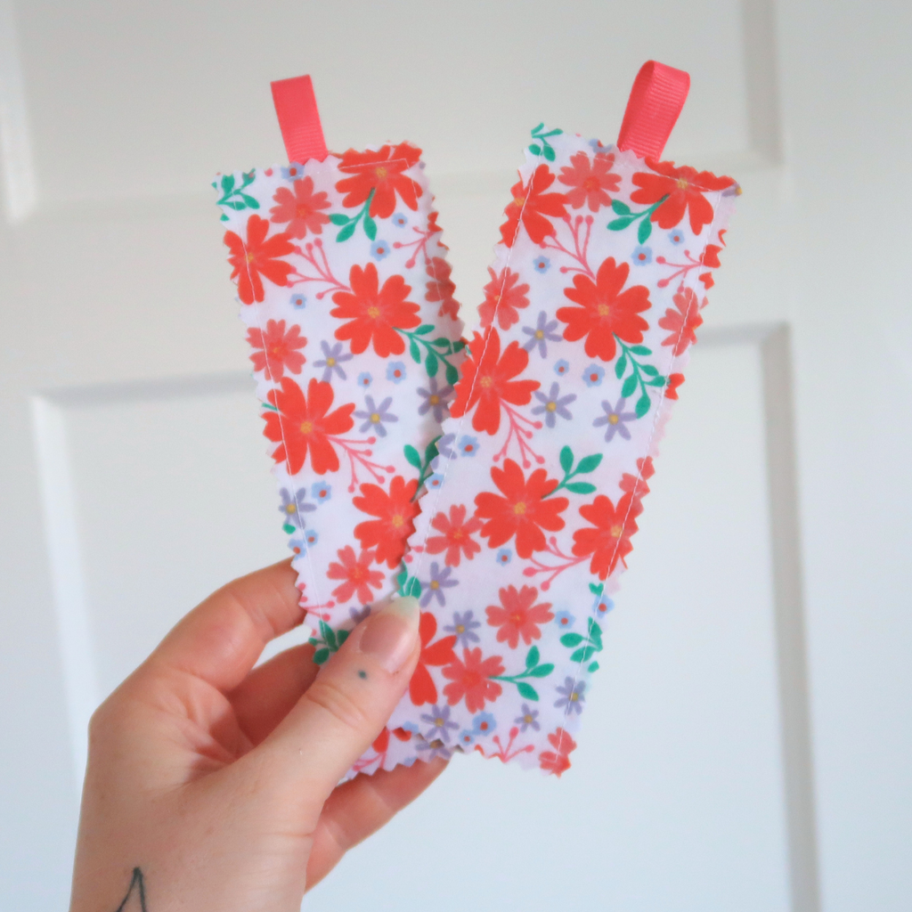 Hawaiian Floral Fabric Bookmark