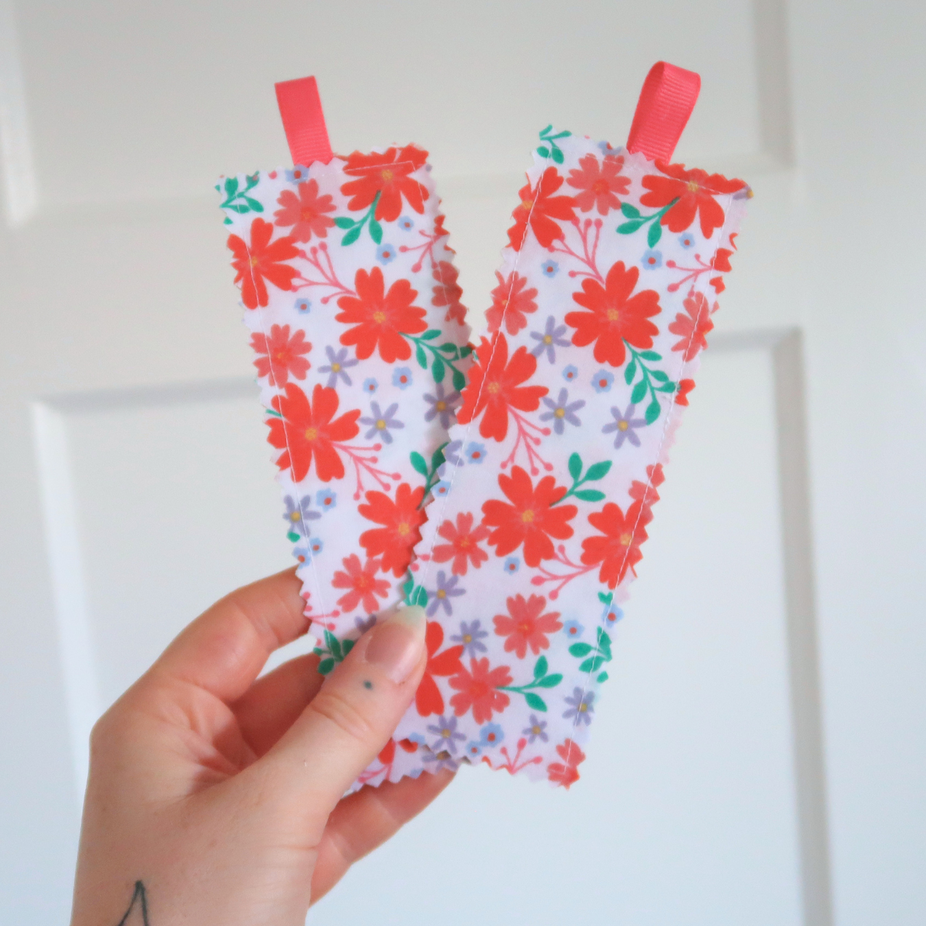 Hawaiian Floral Fabric Bookmark