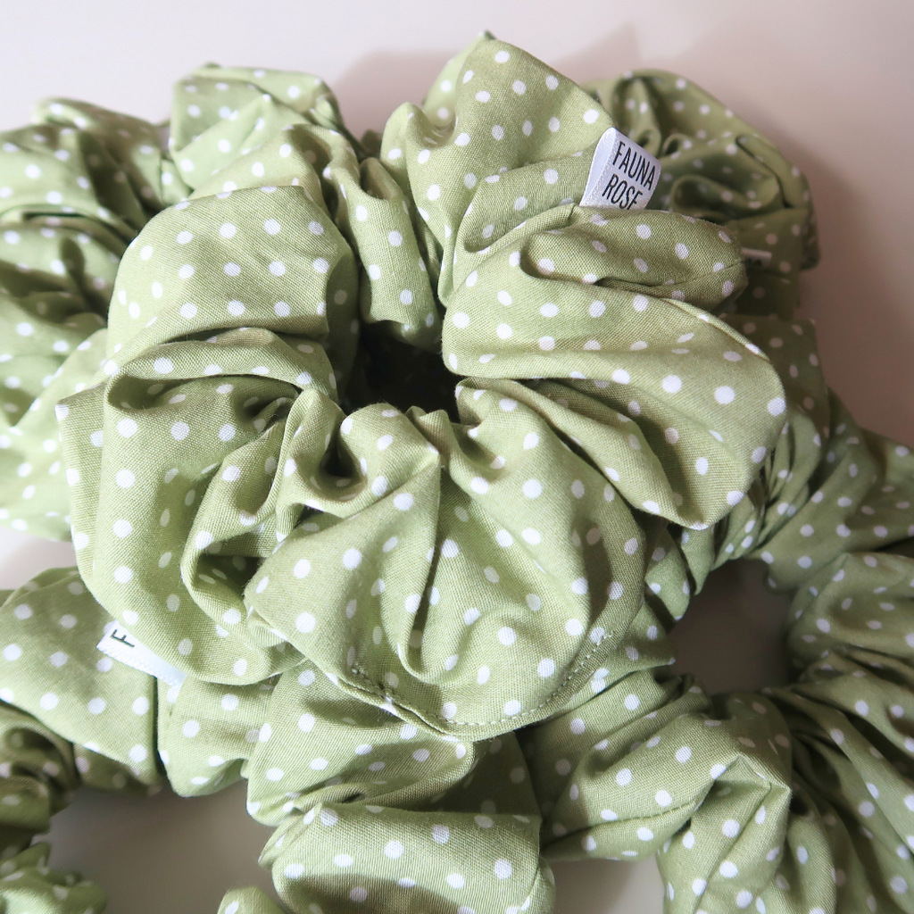 Polka Dot Mini Scrunchies
