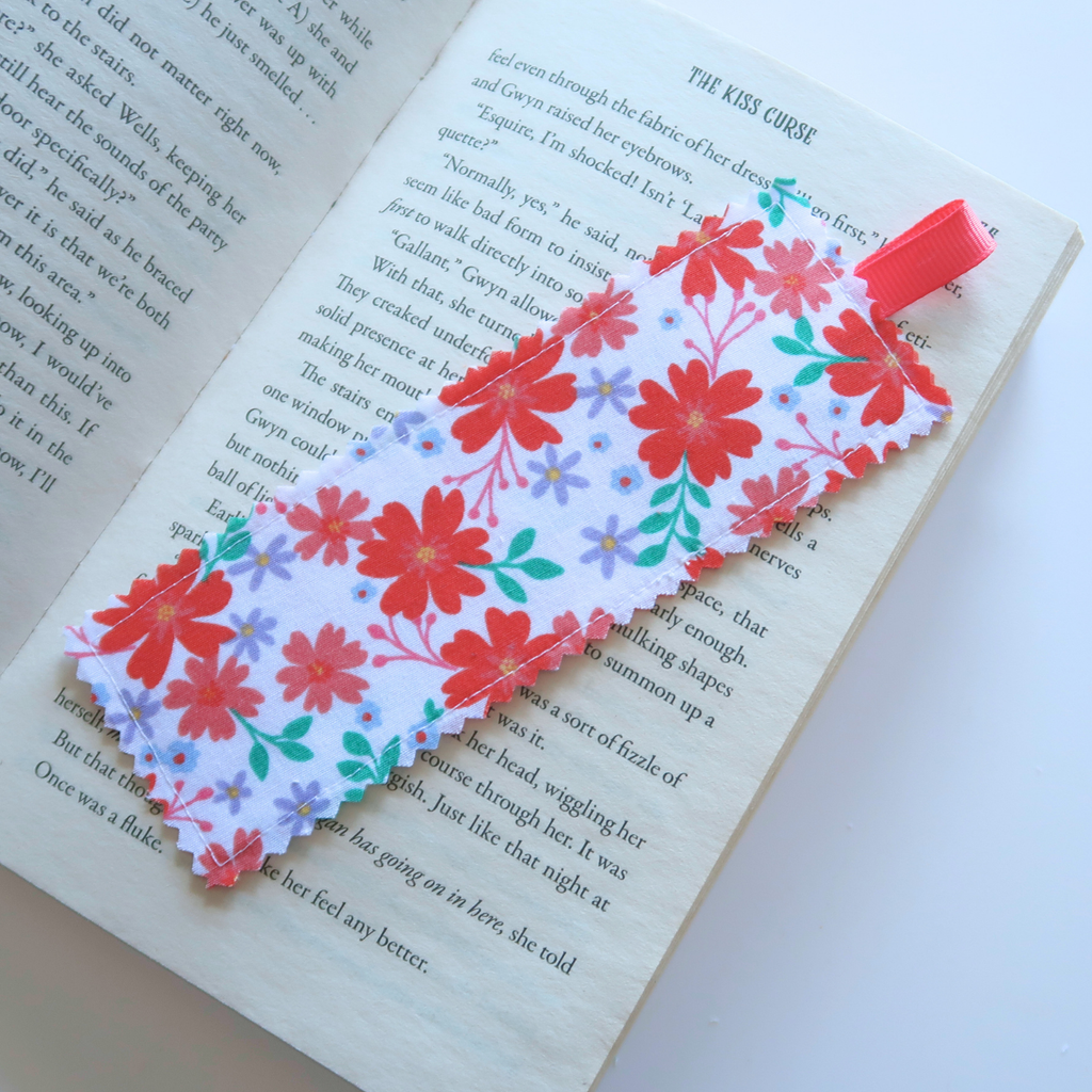Hawaiian Floral Fabric Bookmark