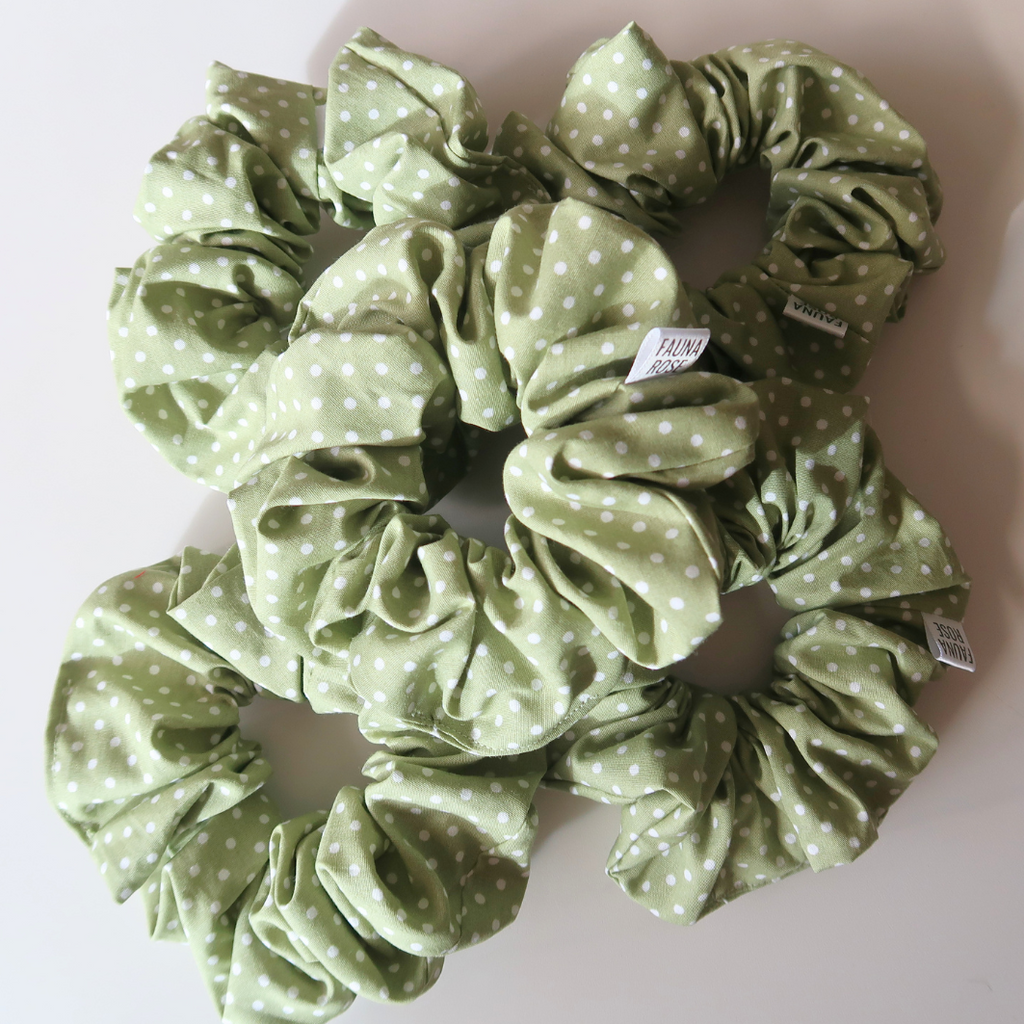 Polka Dot Mini Scrunchies