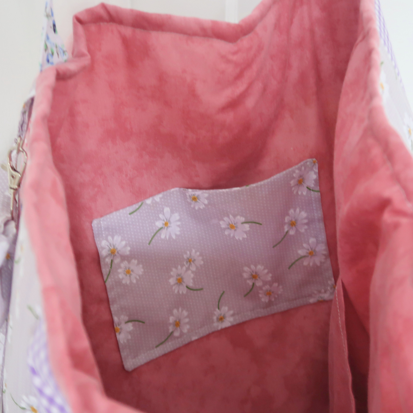 Pastel Picnic Large Tote Bag With Detachable Bow Keychain