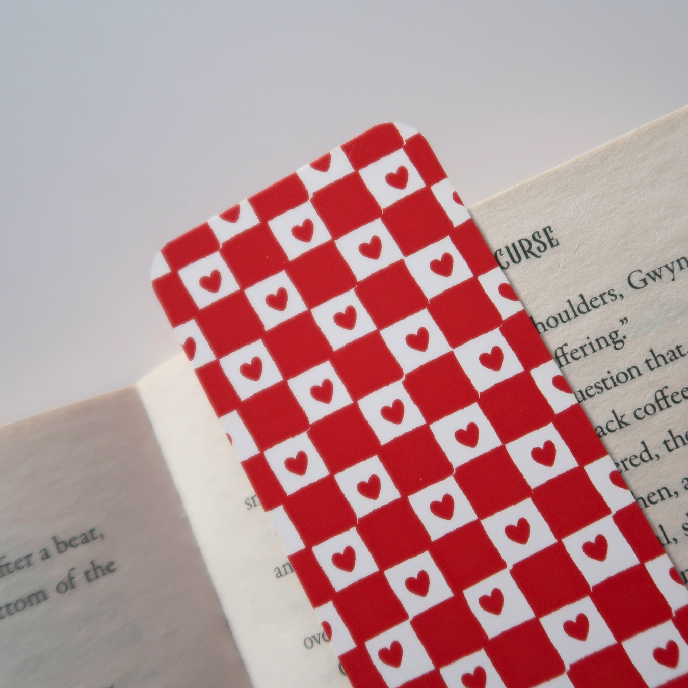 Heart Checkered Bookmark