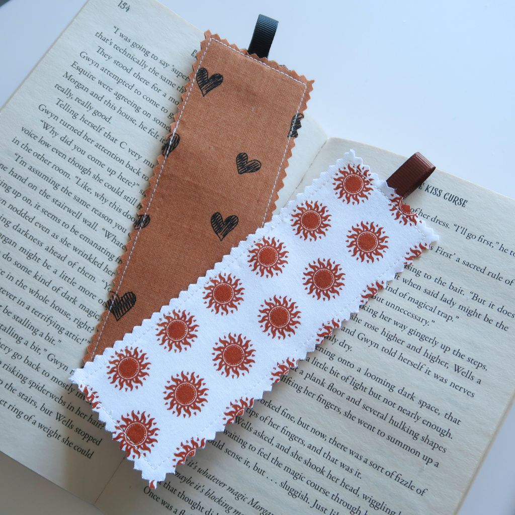Brown Fabric Bookmarks