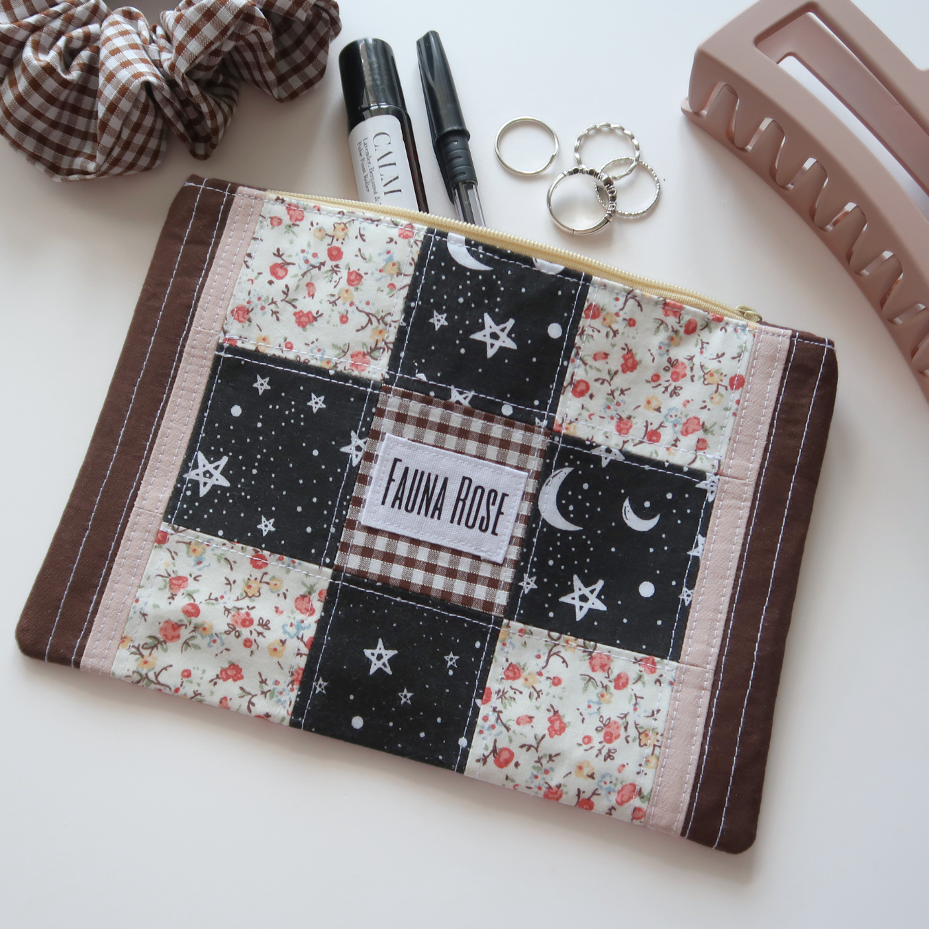Dakota - Small Patchwork Zipper Pouch