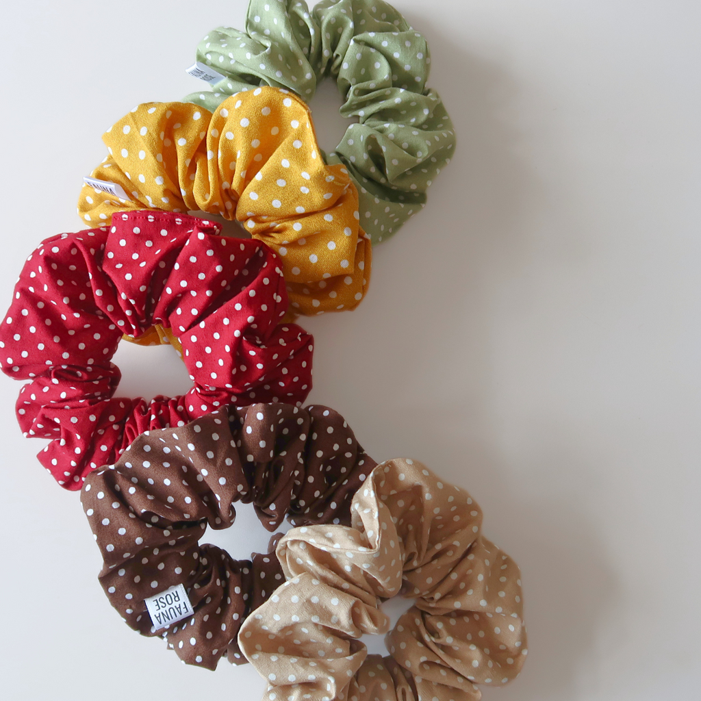 Polka Dot Mini Scrunchies