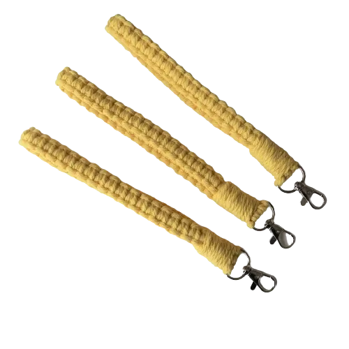 Yellow Macrame Wristlet