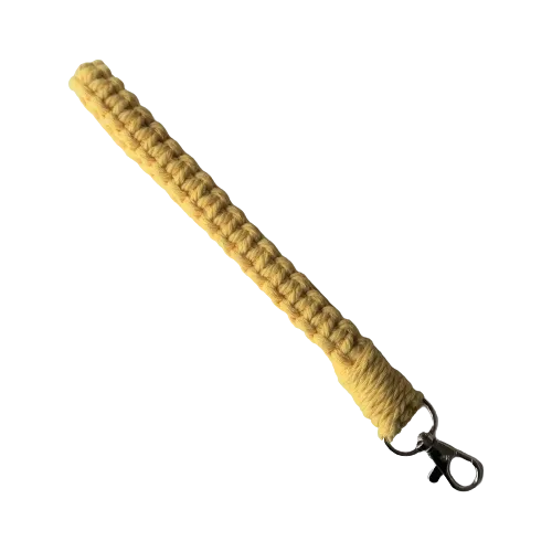 Yellow Macrame Wristlet