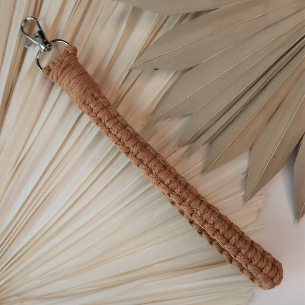 Latte Macramé Wristlet