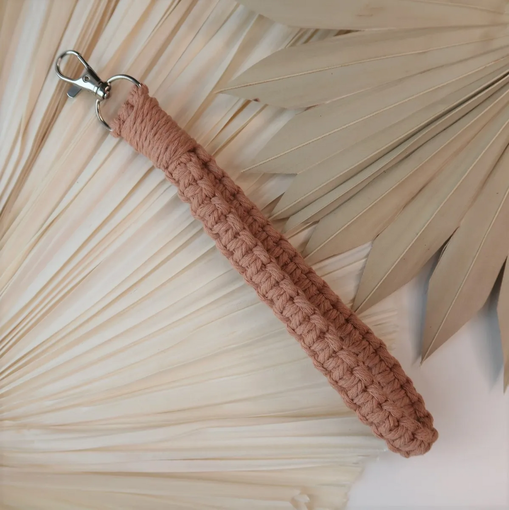Salmon Macramé Wristlet