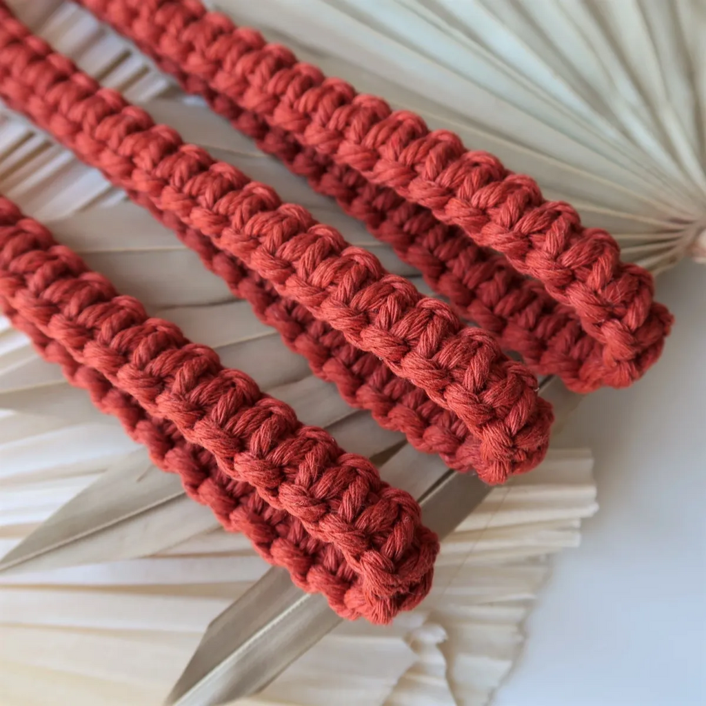 Paprika Macramé Wristlet