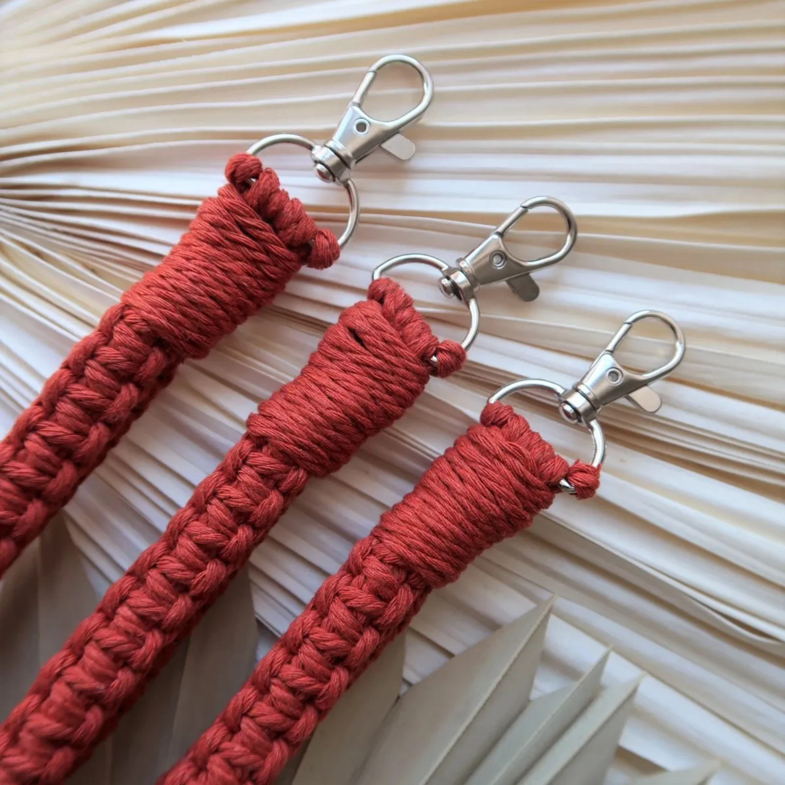 Paprika Macramé Wristlet
